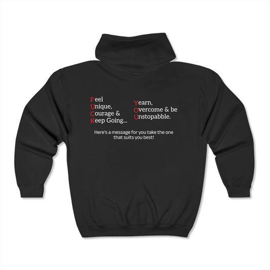 Unisex Heavy Blend™ Zip Hoodie - Stay Unique & Unstoppable - Fun Homer Design