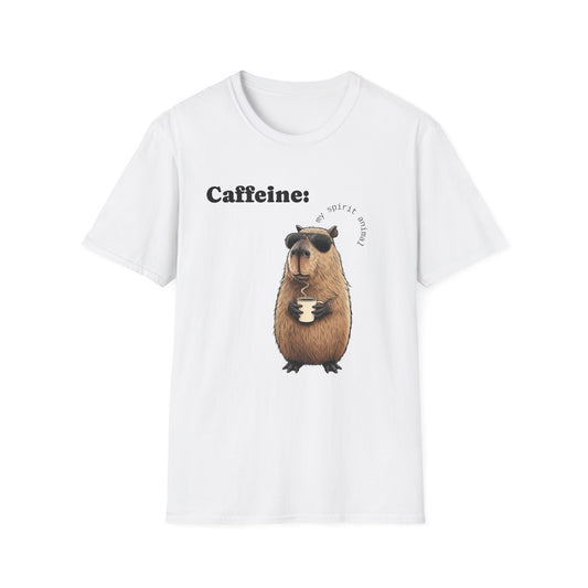 Softstyle T-Shirt Coffee Capybara Funny Unique Design