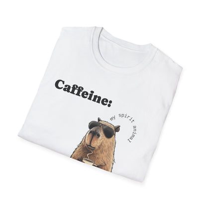 Softstyle T-Shirt Coffee Capybara Funny Unique Design