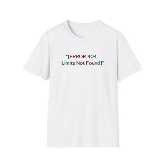 Modern Unique Unisex T-Shirt - Limits Not Found Design