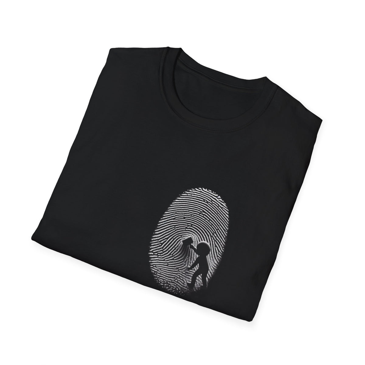 Unisex Softstyle T-Shirt – Fingerprint Design with Poetic Quote