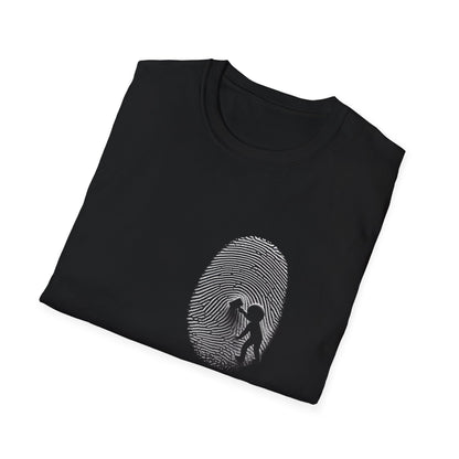 Unisex Softstyle T-Shirt – Fingerprint Design with Poetic Quote
