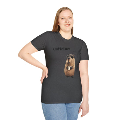 Softstyle T-Shirt Coffee Capybara Funny Unique Design