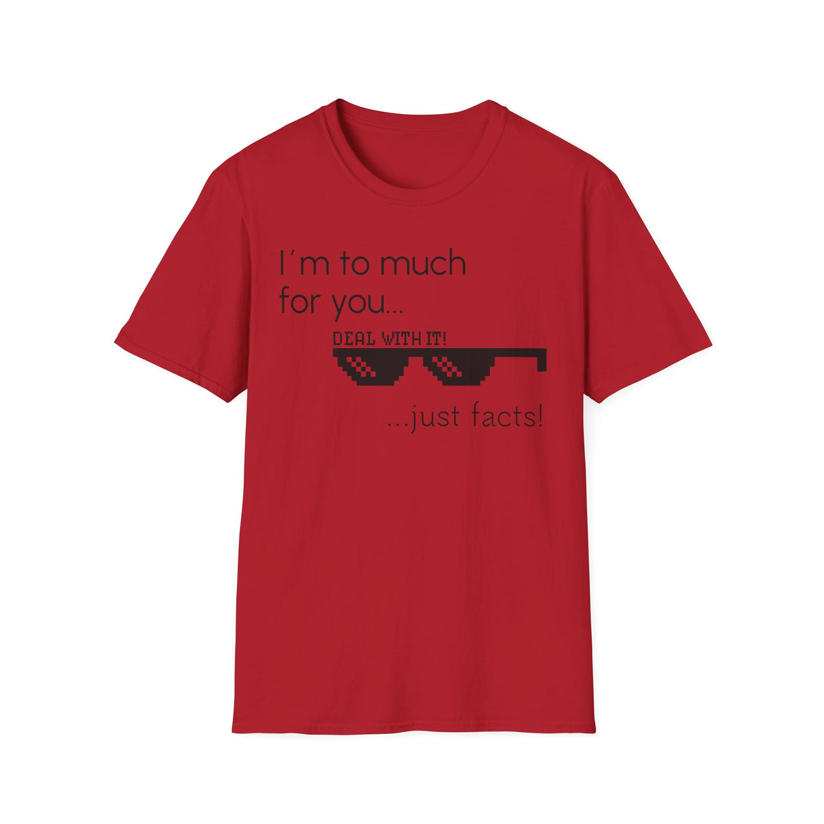 Unisex T-Shirt, "I am to much for you..."