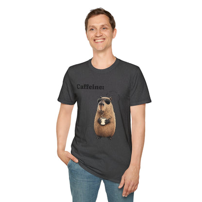 Softstyle T-Shirt Coffee Capybara Funny Unique Design