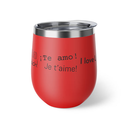 Mug - 12oz Copper Vacuum Insulated Cup with Love Language Design