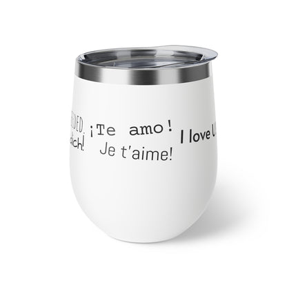 Mug - 12oz Copper Vacuum Insulated Cup with Love Language Design
