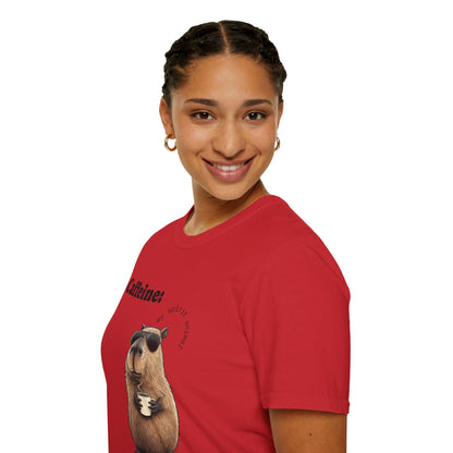 Softstyle T-Shirt Coffee Capybara Funny Unique Design