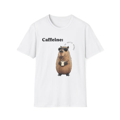 Softstyle T-Shirt Coffee Capybara Funny Unique Design