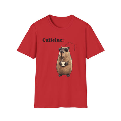 Softstyle T-Shirt Coffee Capybara Funny Unique Design