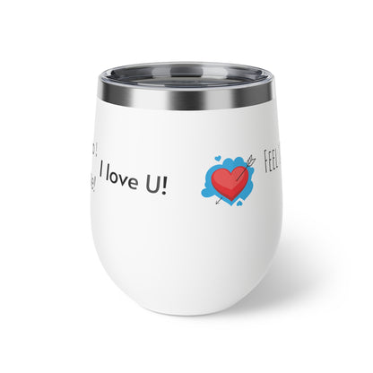 Mug - 12oz Copper Vacuum Insulated Cup with Love Language Design