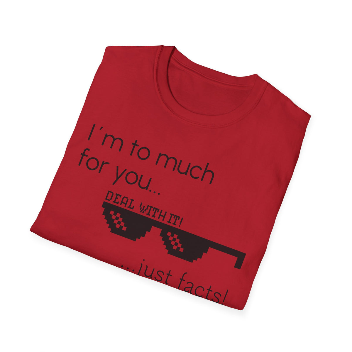 Unisex T-Shirt, "I am to much for you..."