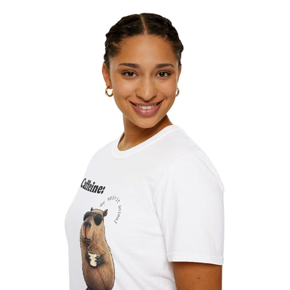 Softstyle T-Shirt Coffee Capybara Funny Unique Design