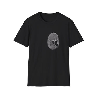 Unisex Softstyle T-Shirt – Fingerprint Design with Poetic Quote