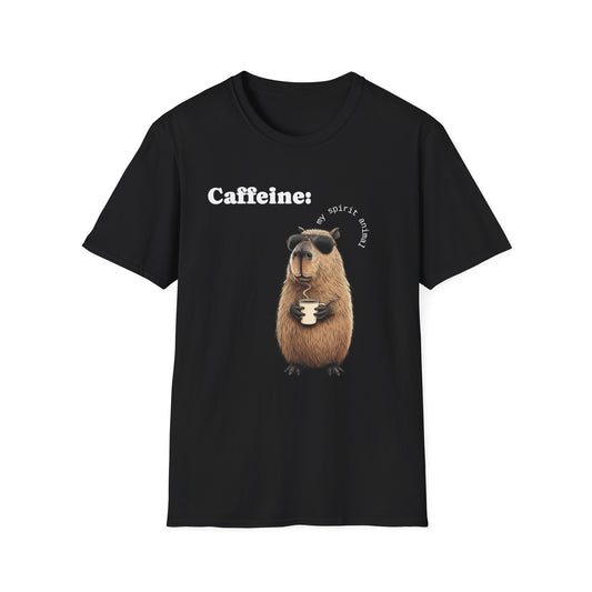 Softstyle T-Shirt Coffee Capybara Funny Unique Design
