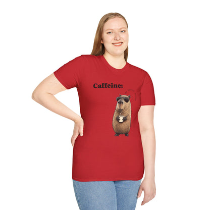 Softstyle T-Shirt Coffee Capybara Funny Unique Design